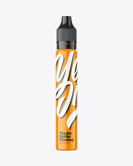 Glossy Pen Shape Bottle Mockup