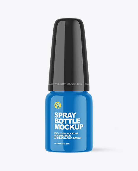 Glossy Nasal Spray Bottle Mockup
