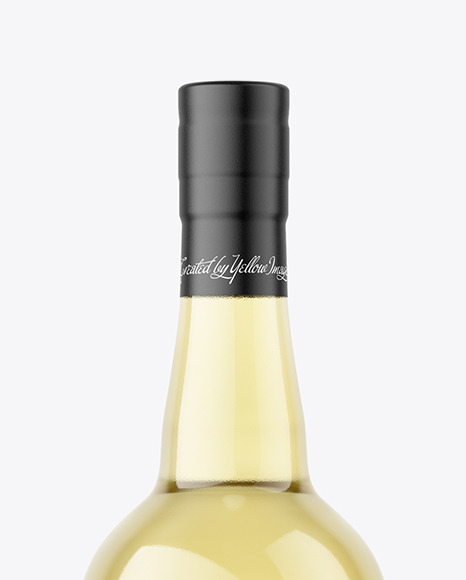 Clear Glass White Wine Bottle Mockup clear 106054