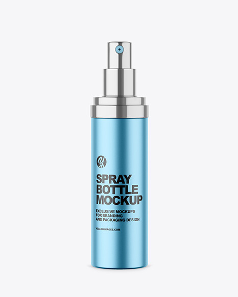 Metallic Spray Bottle Mockup