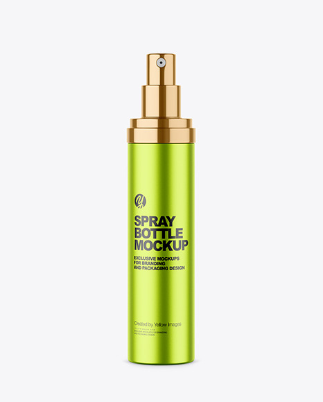 Metallic Spray Bottle Mockup