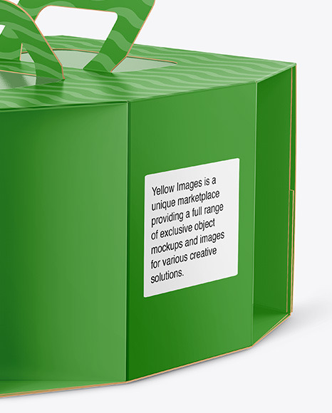 Octagonal Paper Box w/ Handle Mockup mockup 105954