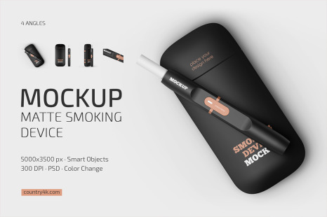 Matte Smoking Device Mockup Set
