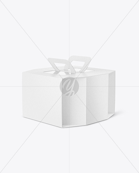 Octagonal Kraft Box w/ Handle Mockup box 105821