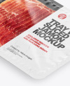 Plastic Tray With Glossy Film & Sliced Jamon Mockup