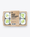 Paper Food Container With Sushi-Rolls Mockup
