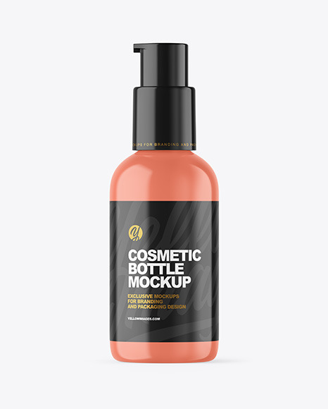 Glossy Cosmetic Bottle Mockup