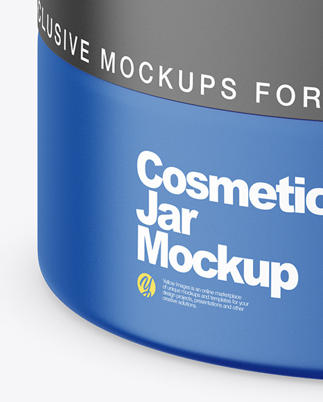 Matte Cosmetic Jar Mockup care 103549