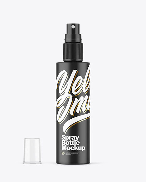 Matte Spray Bottle Mockup