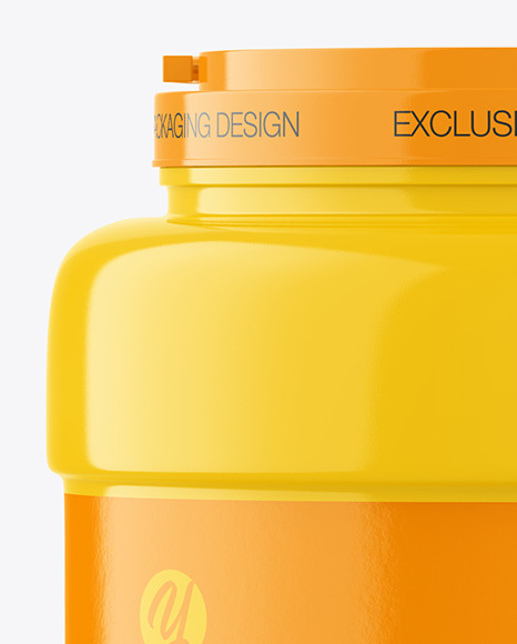 3500ml Glossy Plastic Jar Mockup cap 103311