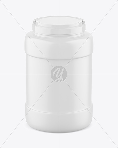 3500ml Matte Plastic Jar Mockup - Front View (High Angle Shot) 3500ml 162172