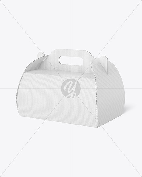 Corrugated Box w/ Handle Mockup box 162238