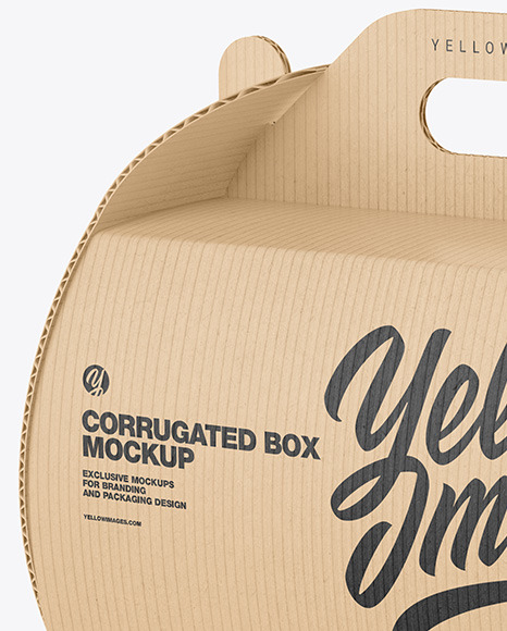 Corrugated Box w/ Handle Mockup box with handle 162240