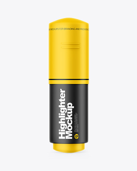 Matte Highlighter Pen Mockup