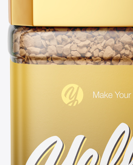 Glass Jar Of Instant Coffee Mockup coffee 162260
