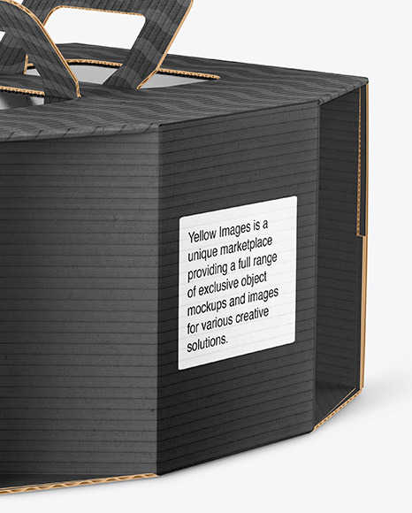 Octagonal Corrugated Box w/ Handle Mockup mockup 162211