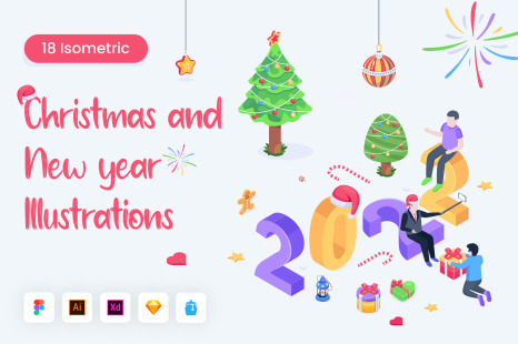 18 Happy New Year Illustrations