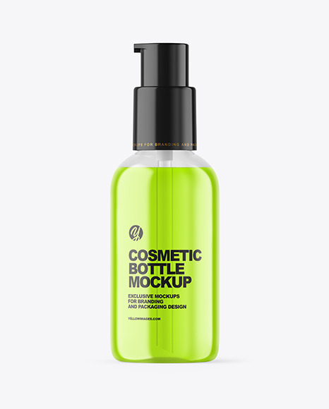 Color Liquid Cosmetic Bottle Mockup