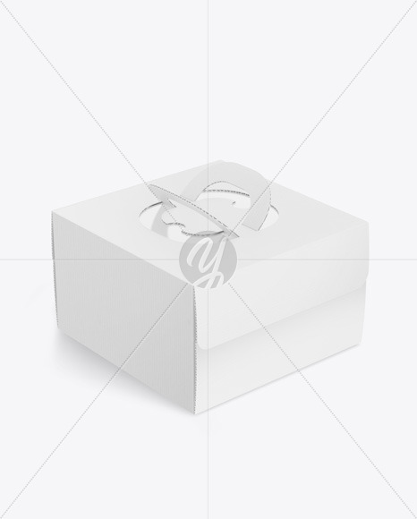 Corrugated Handle Box w/ Window Mockup box 162027