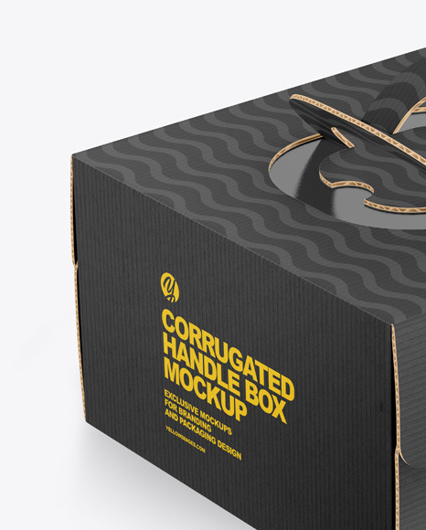 Corrugated Handle Box w/ Window Mockup corrugated 162030