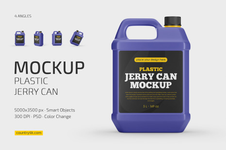 Plastic Jerry Can Mockup Set