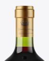 Green Glass Red Wine Bottle Mockup