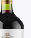 Green Glass Red Wine Bottle Mockup