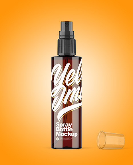Amber Spray Bottle Mockup antiseptic 161991