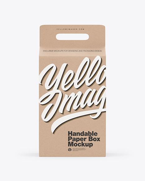 Kraft Box with Handle Mockup