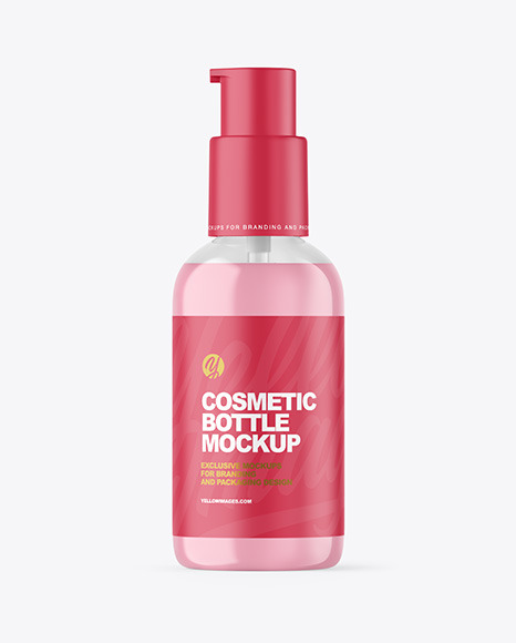Clear Liquid Soap Cosmetic Bottle Mockup