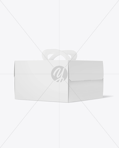 Cardboard Handle Box w/ Window Mockup box 159790