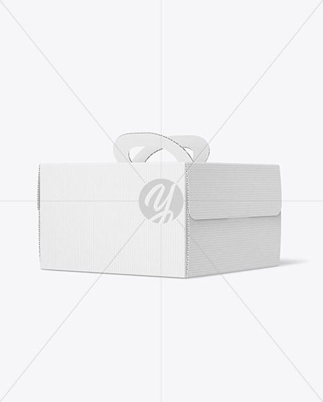 Corrugated Handle Box w/ Window Mockup box 159625