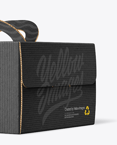 Corrugated Handle Box w/ Window Mockup mockup 159629