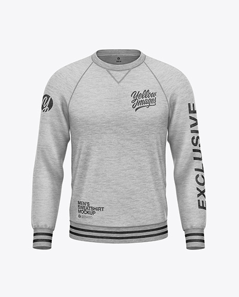 Melange Raglan Sweatshirt Mockup