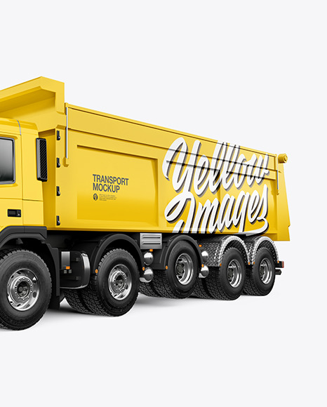 Tipper Truck Mockup - Half Side View dump 157798