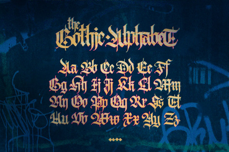 Gothic modern vector letters!