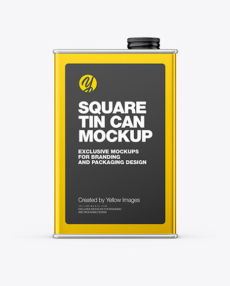 Matte Metallic Tin Can Mockup