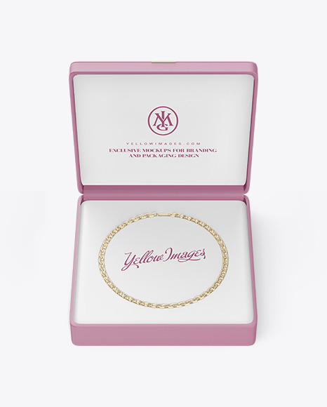 Jewelry Necklace Case Mockup