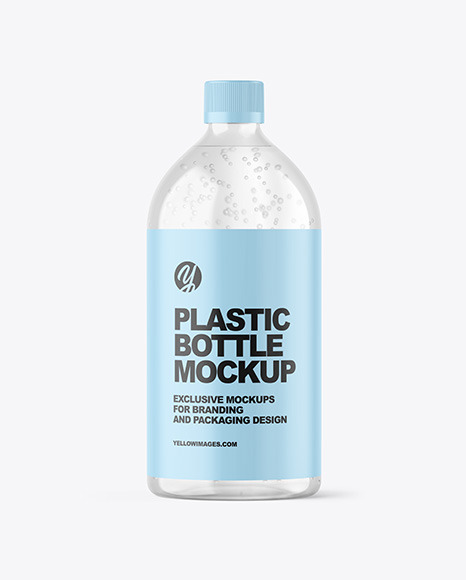 Clear Plastic Bottle Mockup