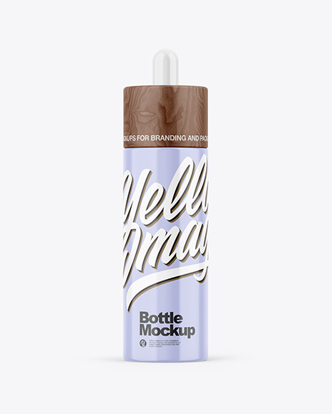 Glossy Dropper Bottle Mockup