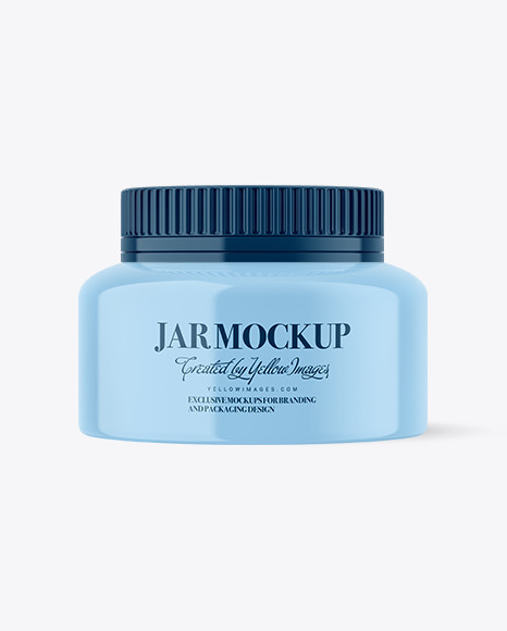 Glossy Plastic Jar Mockup