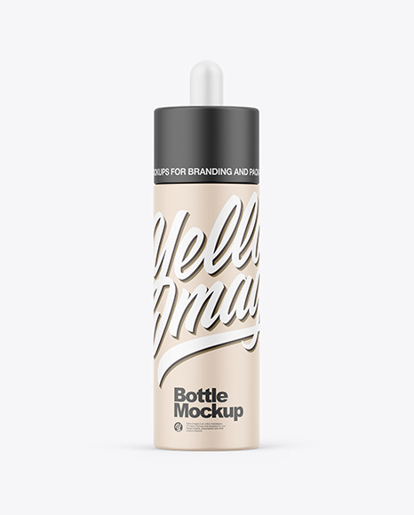 Matte Dropper Bottle Mockup