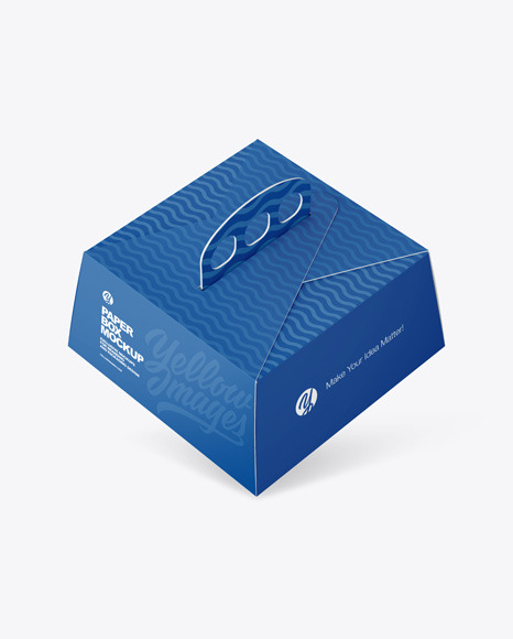 Paper Box w/ Handle Mockup