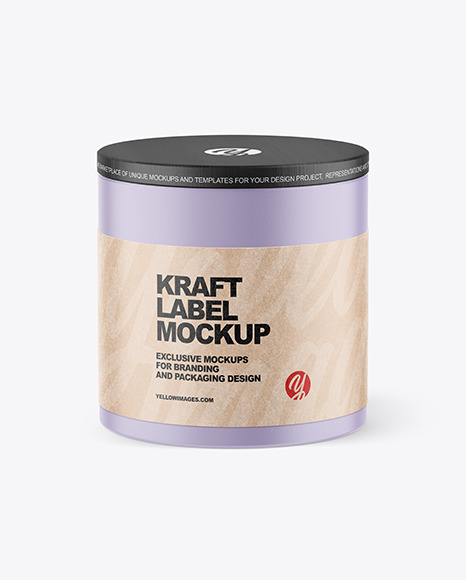 Matte Jar with Kraft Paper Label Mockup