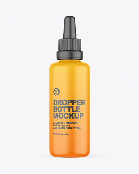 Matte Plastic Dropper Bottle Mockup