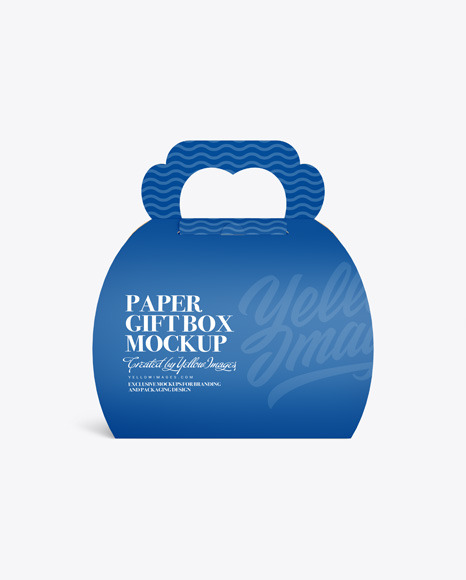 GIFT BOX WITH HANDLE MOCKUP