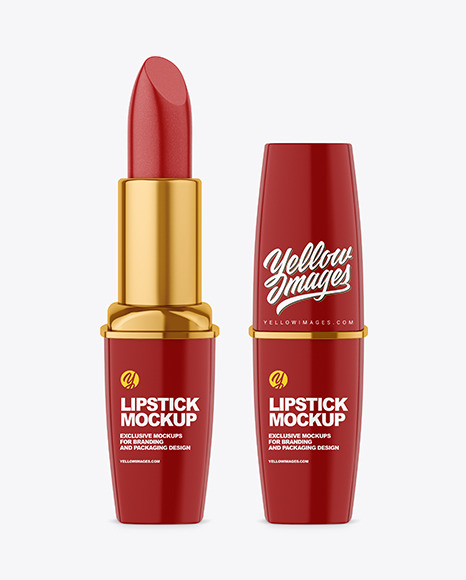Glossy Lipstick Mockup
