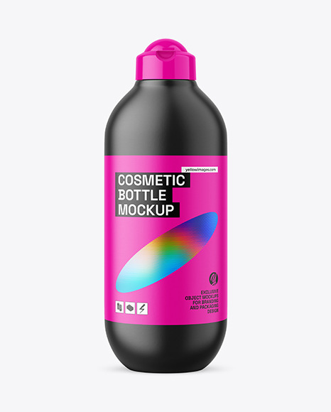 Matte Plastic Cosmetic Bottle Mockup