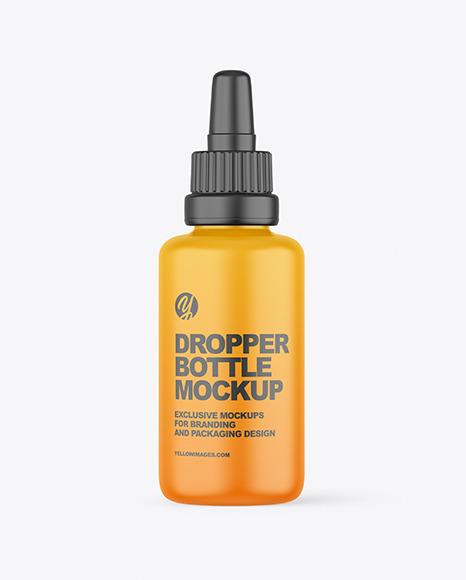 Matte Plastic Dropper Bottle Mockup