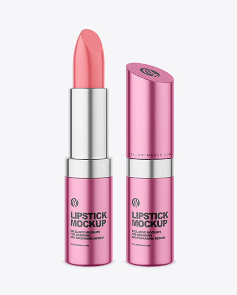 Metallic Lipstick Mockup